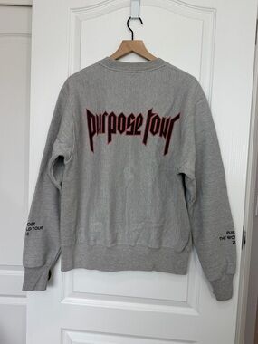 Justin Bieber The Purpose World Tour 2016 Champion Crewneck Sweater Medium